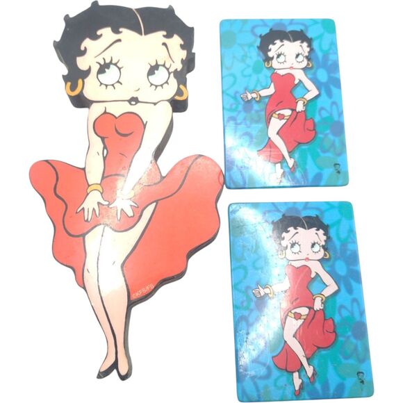 Vintage Betty Boop Magnet Lot Of 3 Large Chunky 6" Legends Of The Fridge 2 Flat - Picture 1 of 6